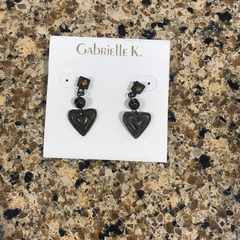 Topaz Heart Earrings